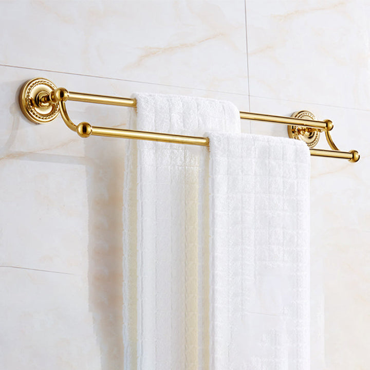 BowLift | Traditional Golden Bath Accessory Set Copper Bathroom Accessory Kit