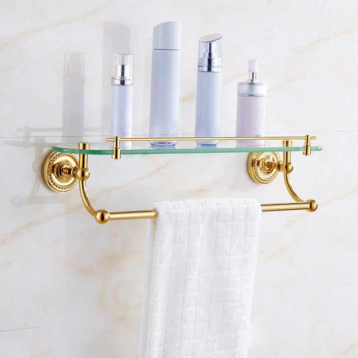 BowLift | Traditional Golden Bathroom Accessories Set Copper Bathroom Set