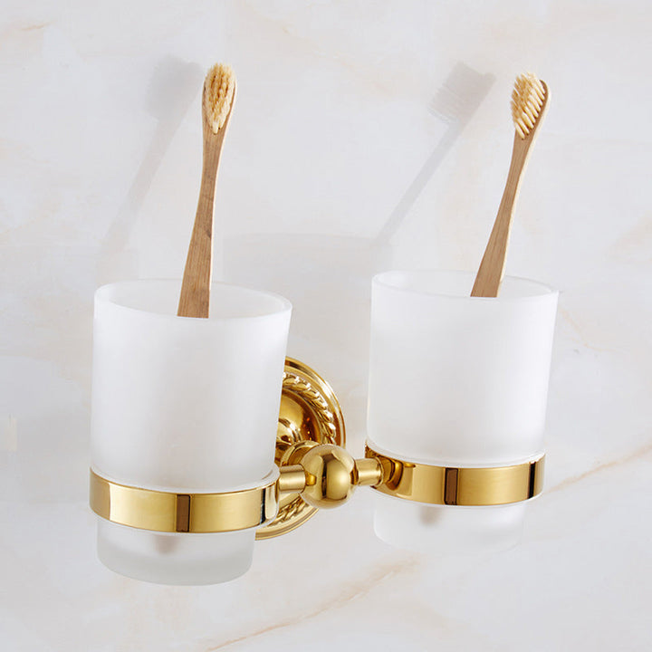 BowLift | Traditional Golden Bath Accessory Set Copper Bathroom Accessory Kit