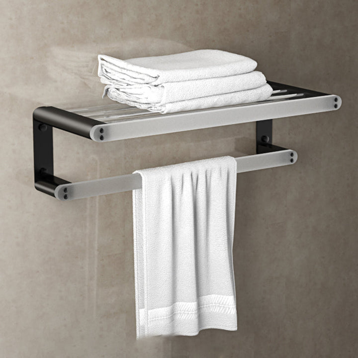 BowLift | Modern Bathroom Accessories Set Bathroom Shelf Towel Holder Black Bathroom Accessories Set