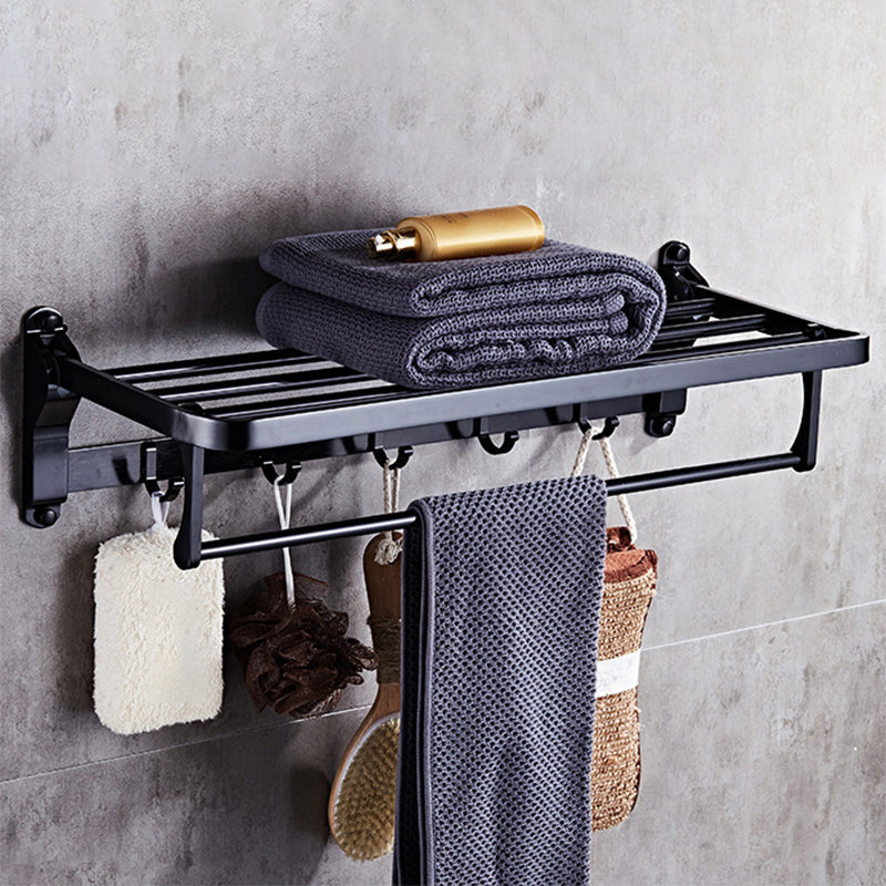 BowLift | Modern 5/6-piece bathroom accessory set with bathroom shelf/robe hooks/towel bar