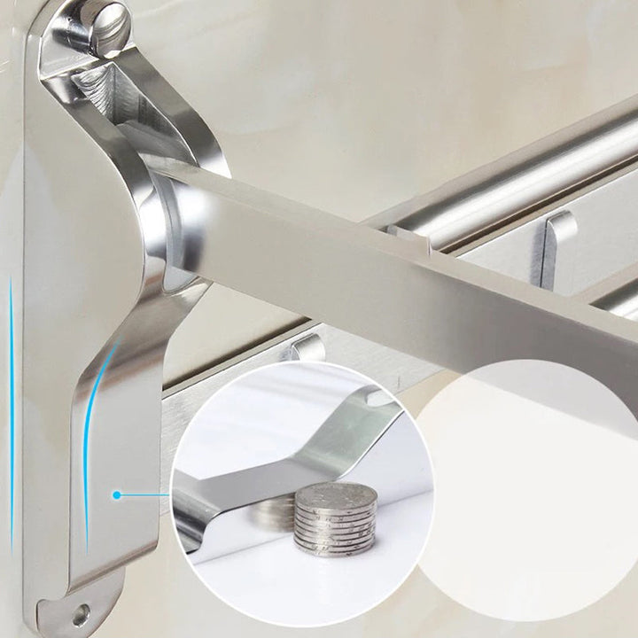 BowLift | Modern 5/6-piece bathroom accessory set with bathroom shelf/robe hooks/towel bar
