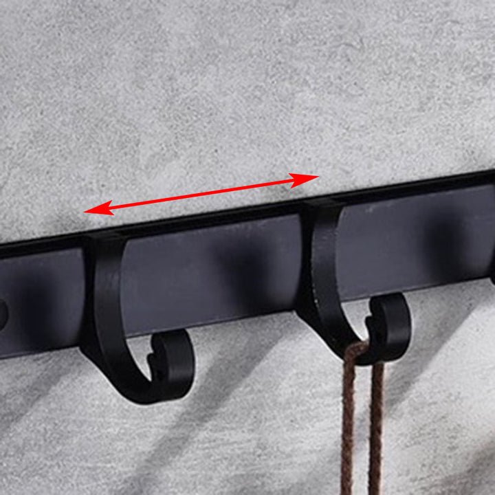 BowLift | Modern 5/6-piece bathroom accessory set with bathroom shelf/robe hooks/towel bar