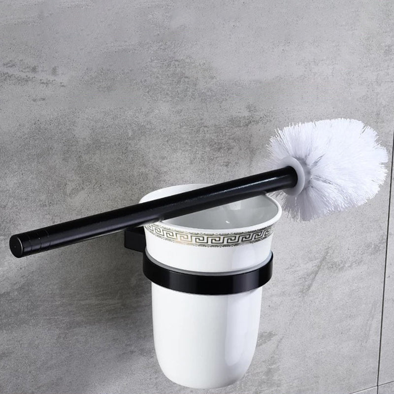BowLift | Modern 5/6-piece bathroom accessory set with bathroom shelf/robe hooks/towel bar