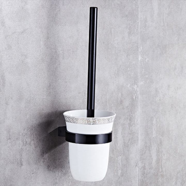 BowLift | Modern 5/6-piece bathroom accessory set with bathroom shelf/robe hooks/towel bar