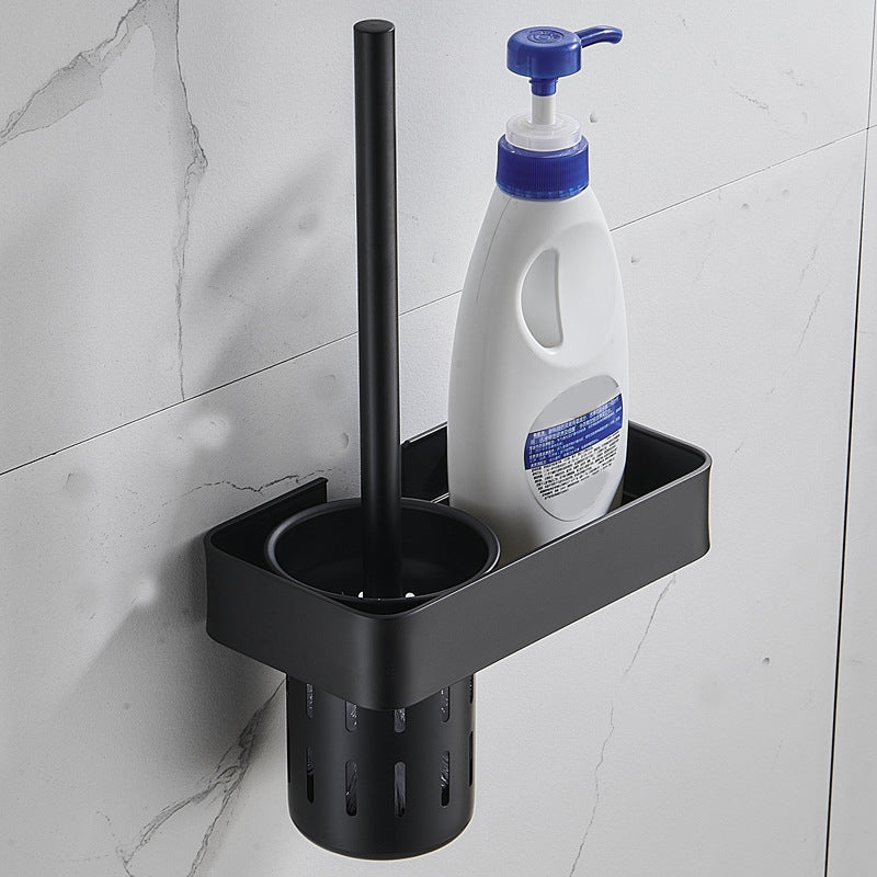 BowLift | 7-piece Bathroom Hardware Set Matte Black/Grey with Bath Shelf/Towel Holder/Bath Towel Hook