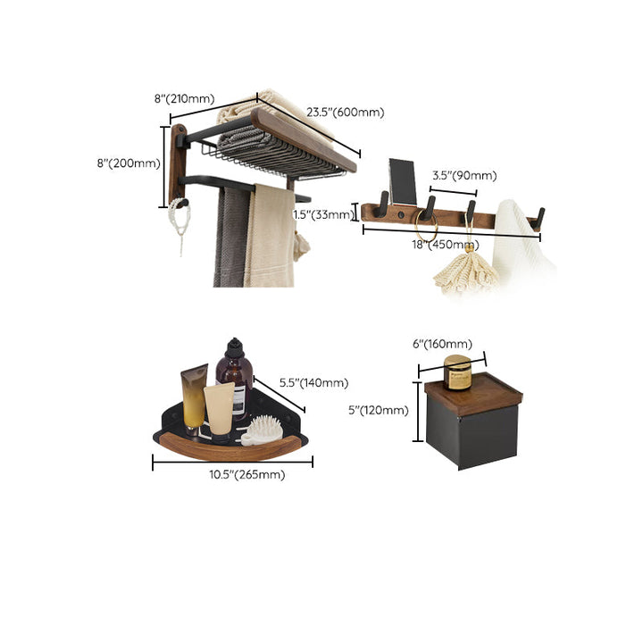BowLift | Traditional Bathroom Accessories As Individual Piece Or As Set in Black