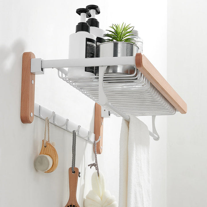 BowLift | White Bathroom Set Solid Wood & Aluminum Bathroom Accessories Individually or as a Set