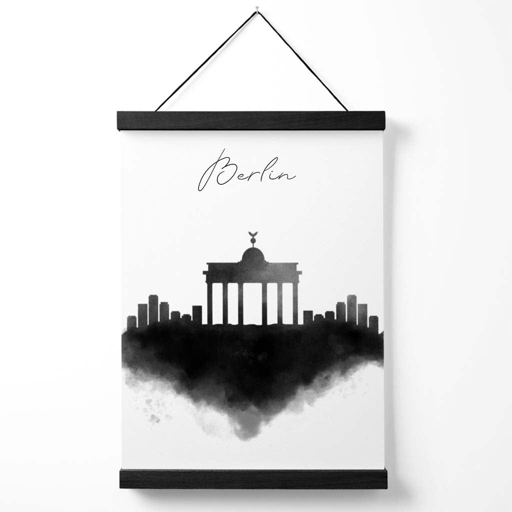 Berlin Watercolor Skyline City Poster with Hanger | Bowlift