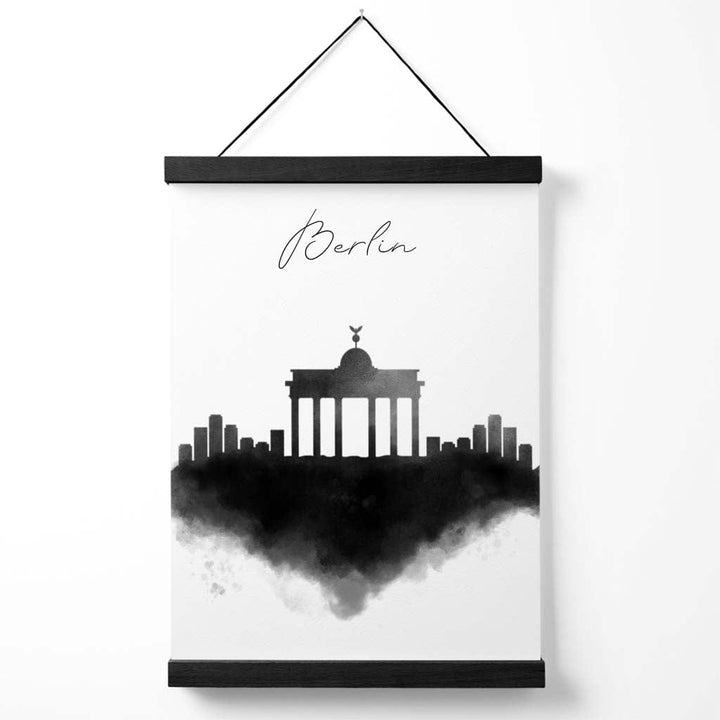 Berlin Watercolor Skyline City Poster with Hanger | Bowlift