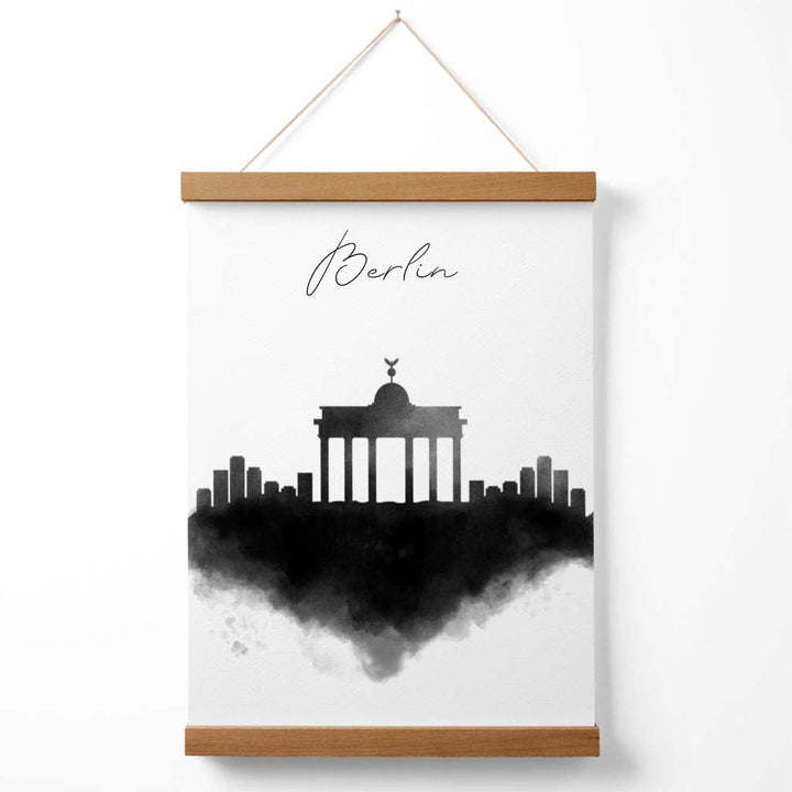 Berlin Watercolor Skyline City Poster with Hanger | Bowlift