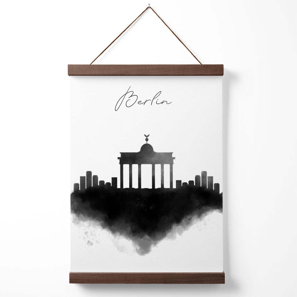 Berlin Watercolor Skyline City Poster with Hanger | Bowlift