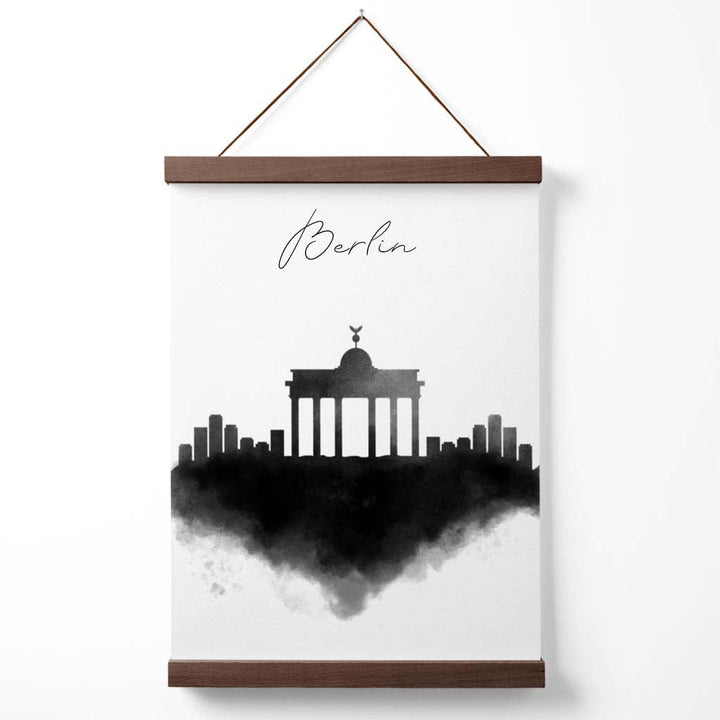 Berlin Watercolor Skyline City Poster with Hanger | Bowlift
