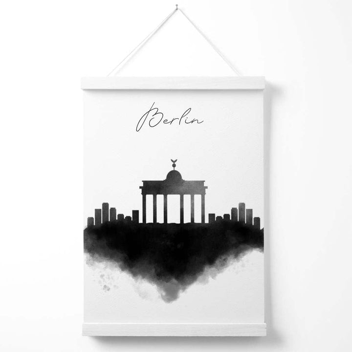 Berlin Watercolor Skyline City Poster with Hanger | Bowlift