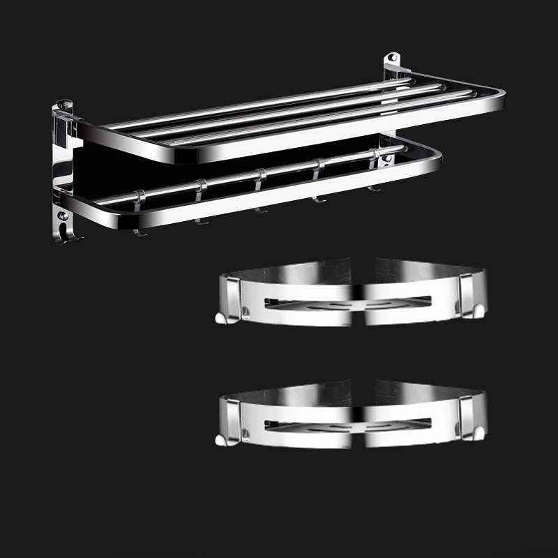 BowLift | Classic Polished Chrome Bathroom Accessory Set Towel Rail/Paper Holder/Bathrobe Hook Included