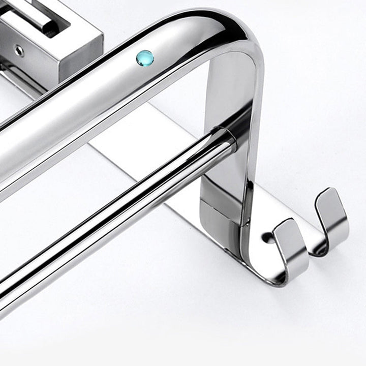 BowLift | Classic Polished Chrome Bathroom Accessory Set Towel Rail/Paper Holder/Bathrobe Hook Included