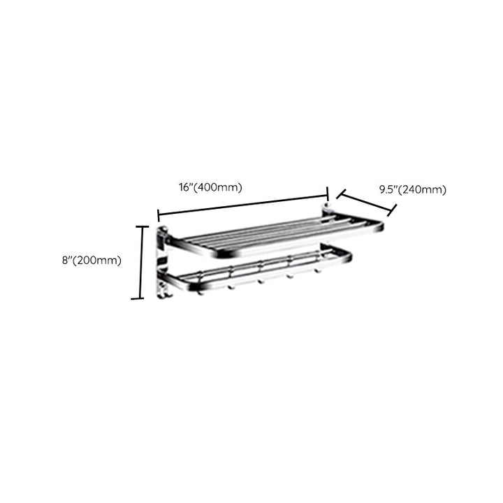 BowLift | Classic Polished Chrome Bathroom Accessory Set Towel Holder/Paper Holder/Robe Hooks Included