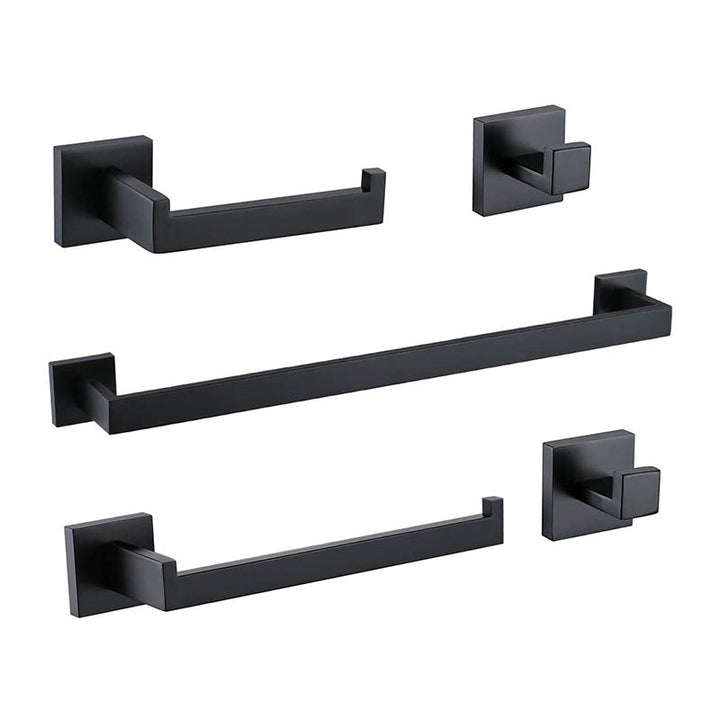 BowLift | 7-piece bathroom accessory set made of stainless steel with paper holder/robe hook/towel ring bar