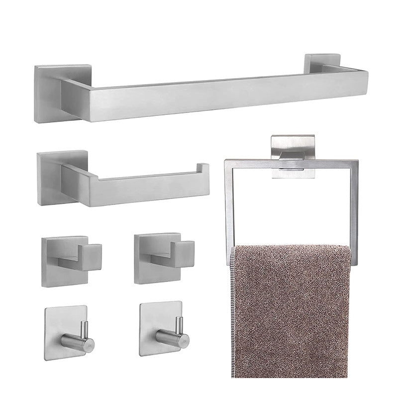 BowLift | 7-piece bathroom accessory set made of stainless steel with paper holder/robe hook/towel ring bar