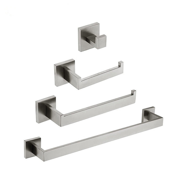 BowLift | 7-piece bathroom accessory set made of stainless steel with paper holder/robe hook/towel ring bar