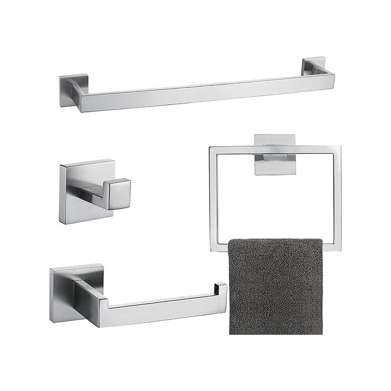 BowLift | 7-piece bathroom accessory set made of stainless steel with paper holder/robe hook/towel ring bar