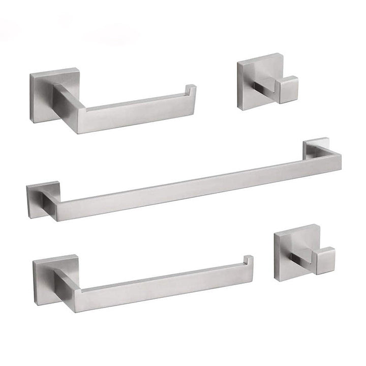 BowLift | 7-piece bathroom accessory set made of stainless steel with paper holder/robe hook/towel ring bar
