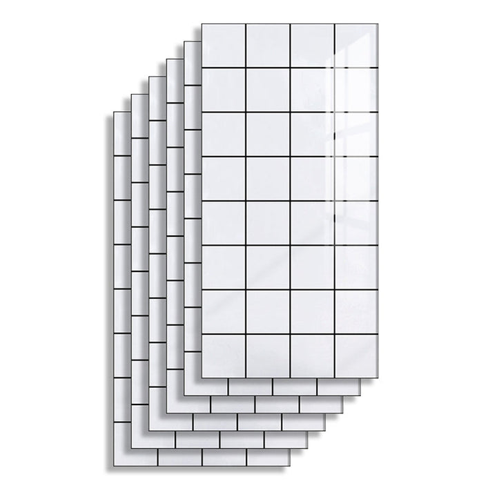 BowLift | Rectangular PVC 12" X 23" 6-Pack Peel and Stick Wall Tile Kitchen and Bathroom Back Splash
