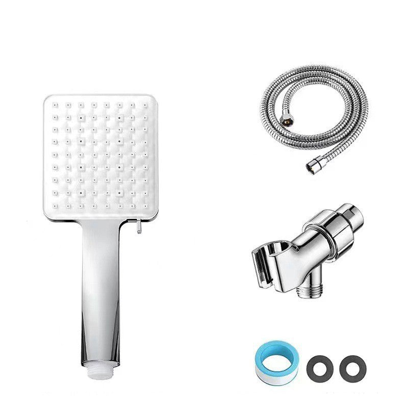 BowLift | Contemporary Shower Head Square Handheld Shower Head in Silver