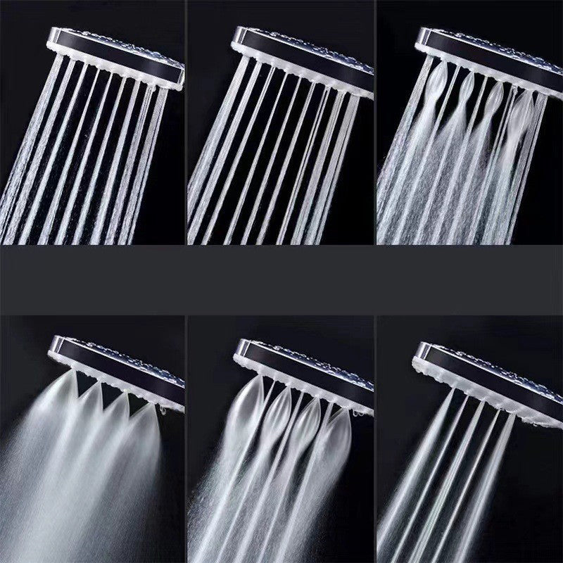 BowLift | Contemporary Showerhead Square Handheld Showerhead in Silver