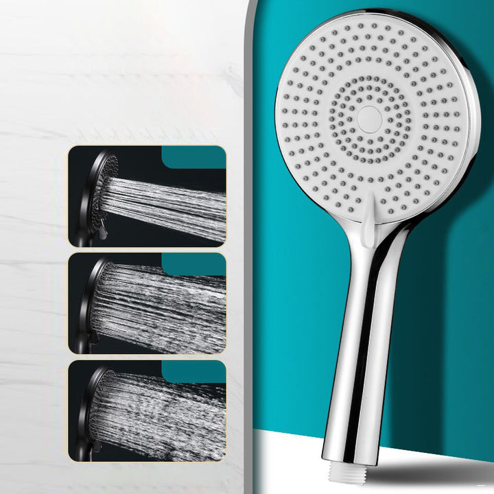 BowLift | Round Shower Head Plastic Handheld Shower with Adjustable Spray Pattern