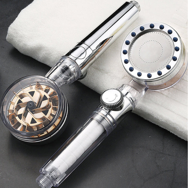 BowLift | Contemporary Handheld Supercharged Showerhead Round Turbo Spray Head