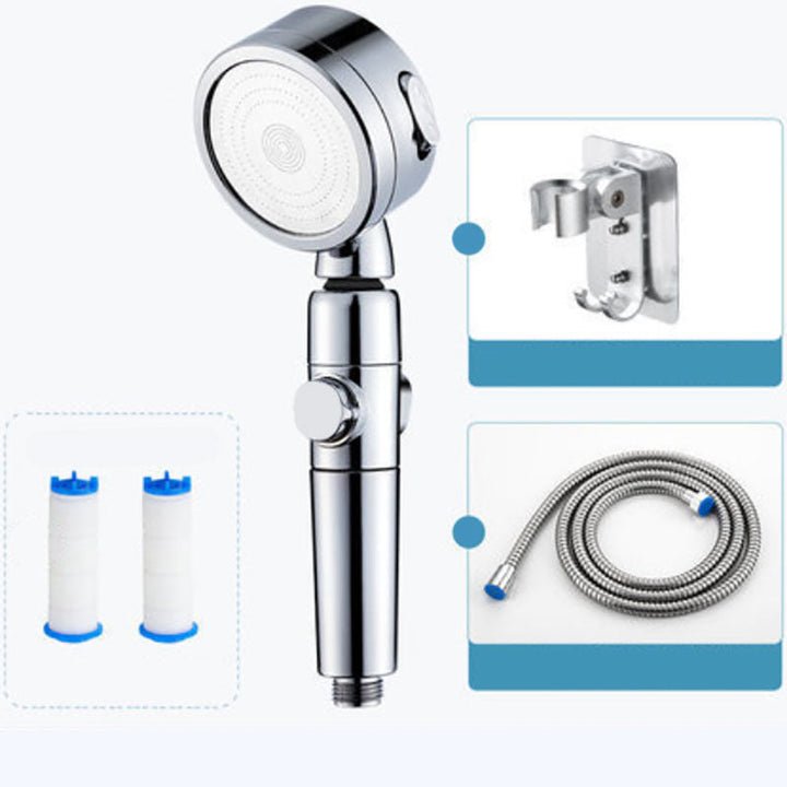 BowLift | Modern Handheld Supercharged Showerhead Round 3 Settings Spray Head