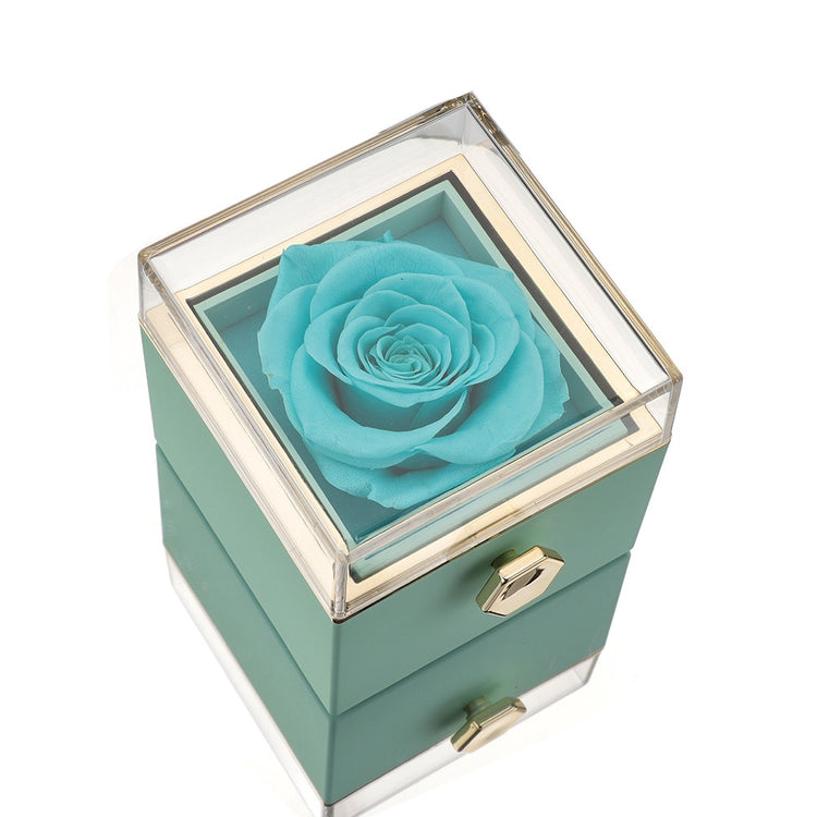 BowLift | [Ideal Gift] Eternal Rose Box - With engraved necklace & artificial rose