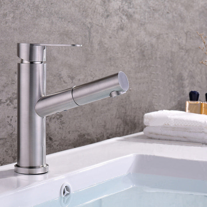 BowLift | Pull-out Faucet Contemporary Single Lever Faucet with Swivel Spout