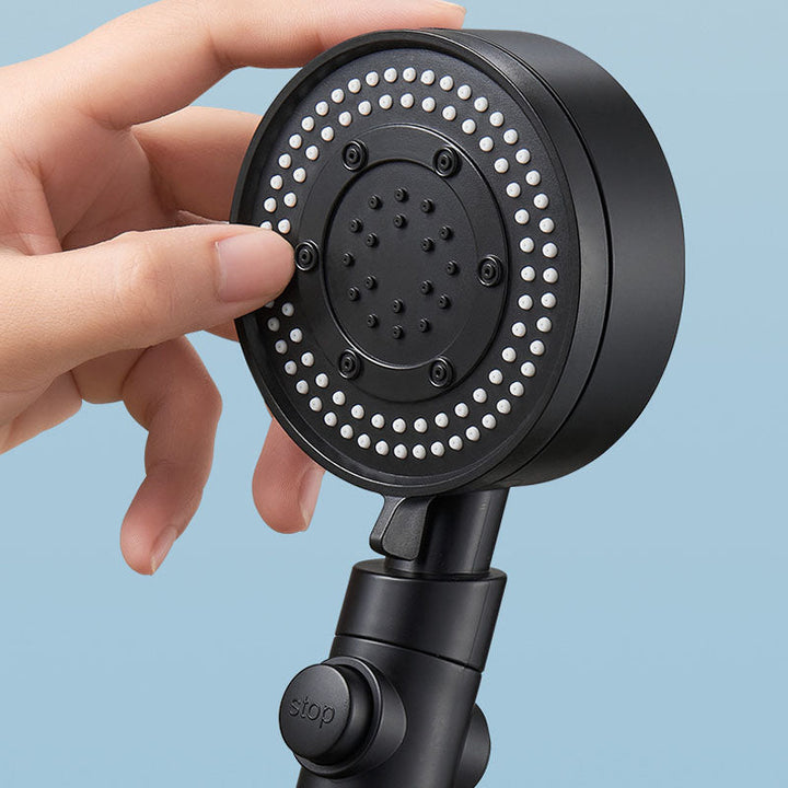 BowLift | Contemporary Handheld Shower Plastic Round Hand Shower with Self-Cleaning