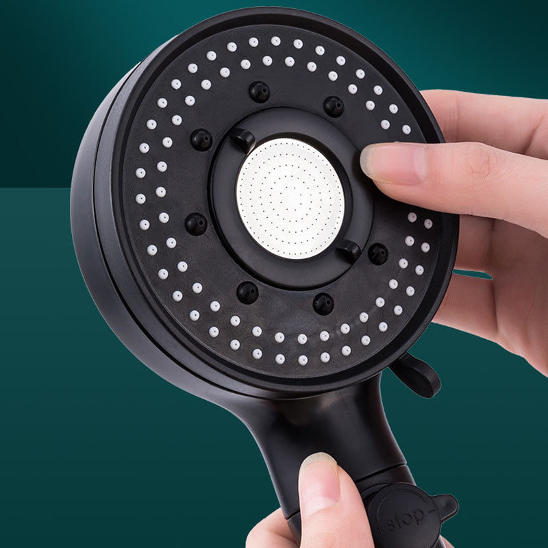 BowLift | Contemporary Shower Head Combo Hand Shower Plastic Wall Mount Black Shower Head