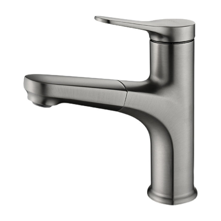 BowLift | Round Modern Sink Faucet with Pull-Out Single-Hole Basin Faucet