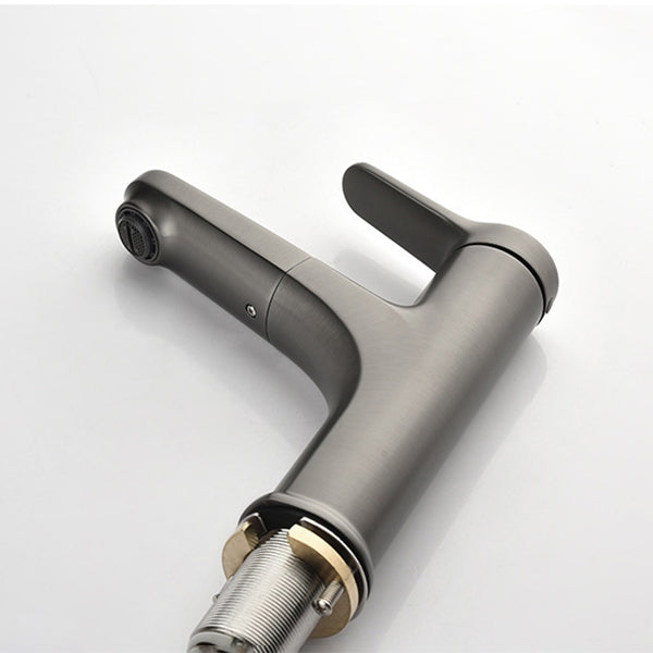 BowLift | Round Modern Sink Faucet with Pull-Out Single-Hole Basin Faucet