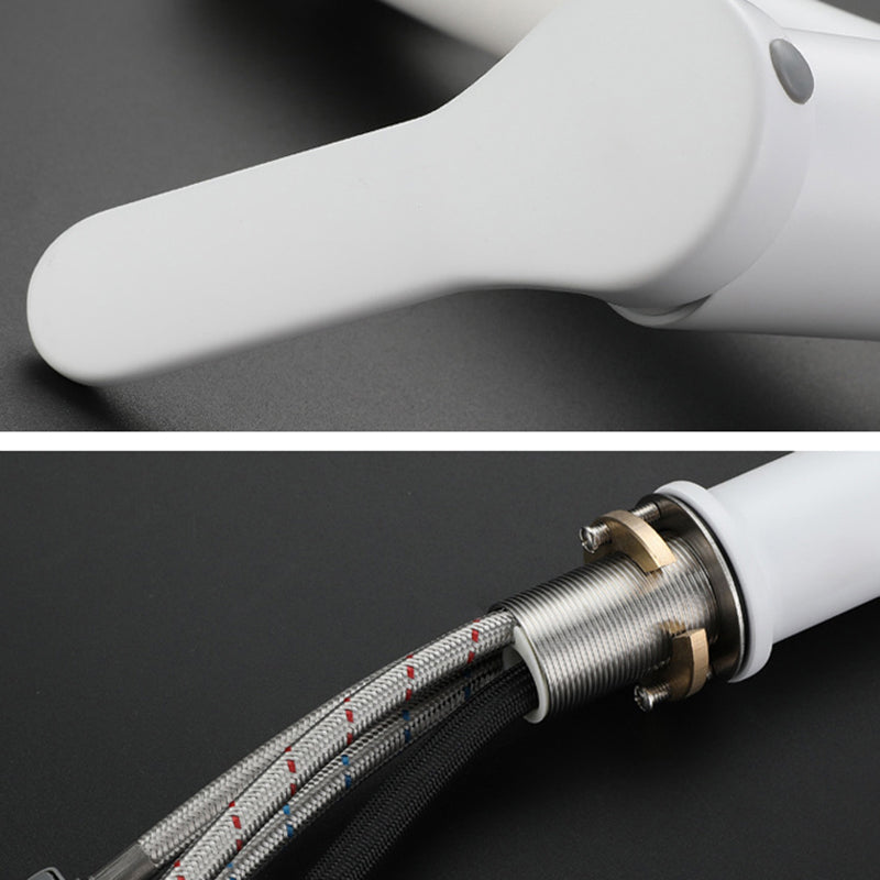 BowLift | Modern Extendable Sink Faucet Bathroom Faucet Brass 1 Handle Sink Faucet with Water Hose