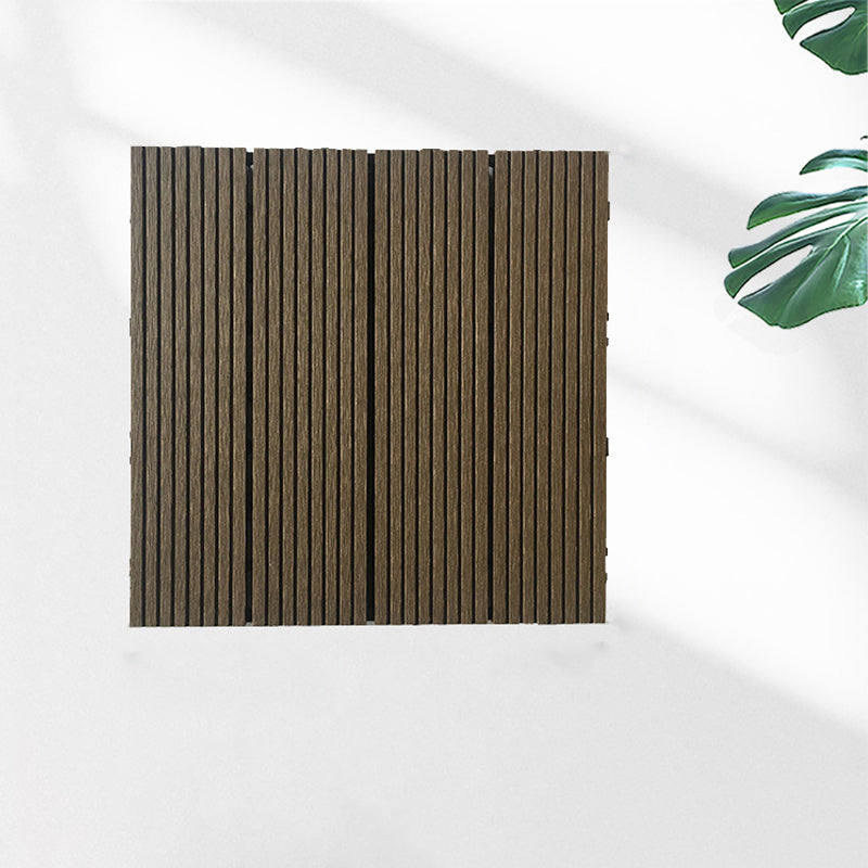 BowLift | Contemporary Engineered Floor Tile Wire-Brushed Click-Lock Wood Floor for Patio Garden