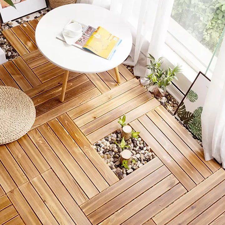 BowLift | Parquet Pine Floor Tile Waterproof Click Lock Traditional Wood Floor for Living Room