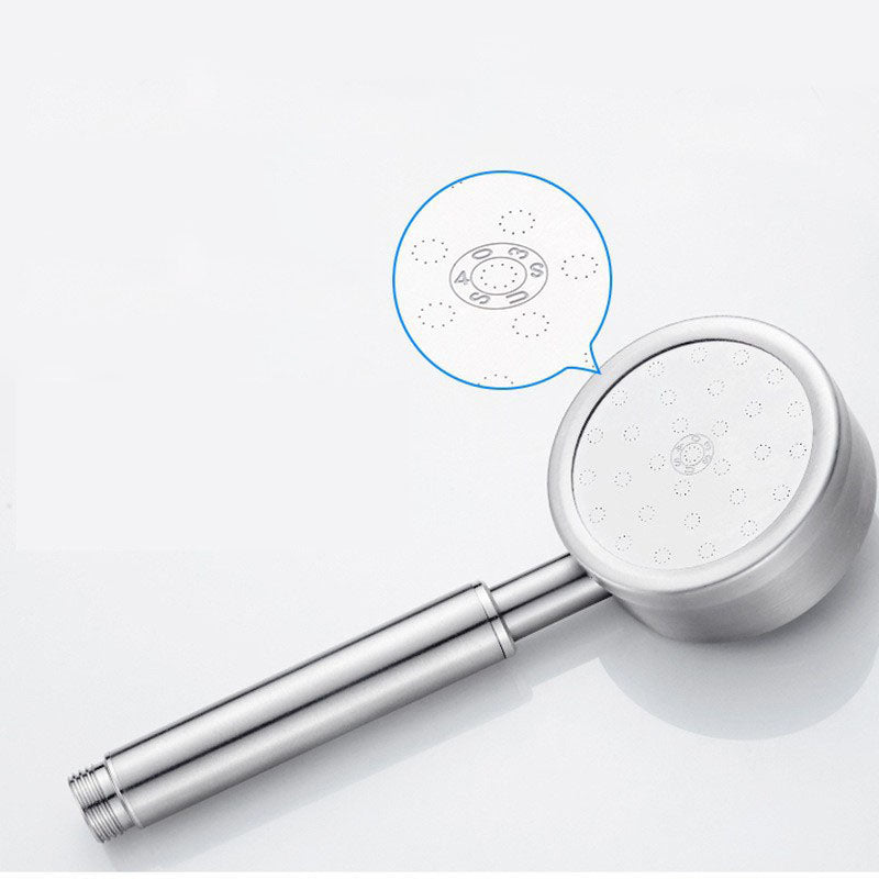 BowLift | Classic Shower Head Round Metal Handheld Shower Head in Silver