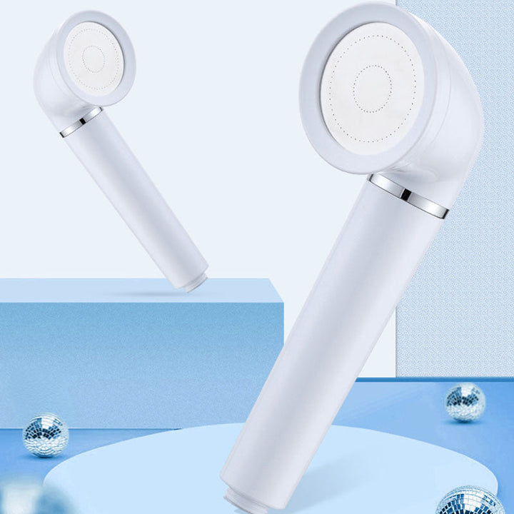 BowLift | White round shower head plastic supercharged hand shower