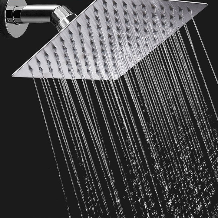 BowLift | Showerhead Square Wall-Mounted Rain Spray Stainless Steel Showerhead