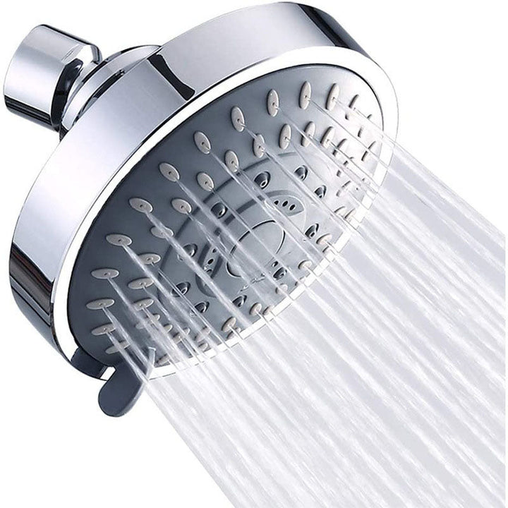 BowLift | Modern Shower Head Self-Cleaning Standard Round Shower Heads in Silver