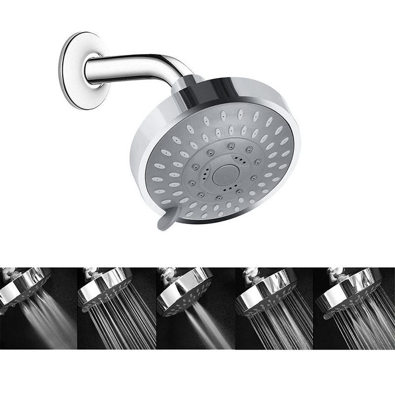 BowLift | Modern Shower Head Self-Cleaning Standard Round Shower Heads in Silver