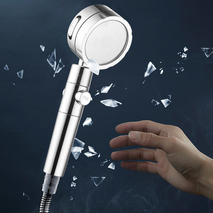 BowLift | Adjustable Water Flow Showerhead Solid Color 3 Settings Round Handheld Shower