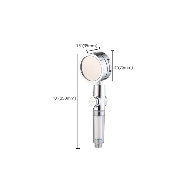 BowLift | Adjustable Water Flow Showerhead Solid Color 3 Settings Round Handheld Shower