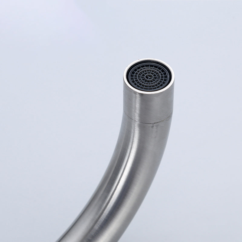 BowLift | 304 stainless steel center faucet bathroom single handle hot and cold sink faucet