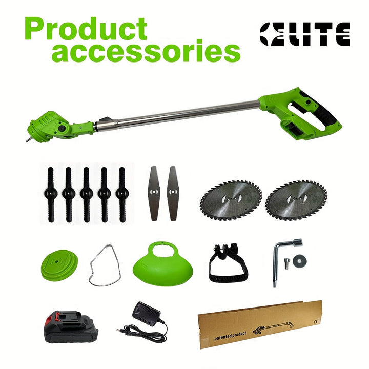 BowLift | Battery Lawn Trimmer GrünKraft | Cordless & Adjustable | Multiple Blade Attachments | Lightweight & Portable